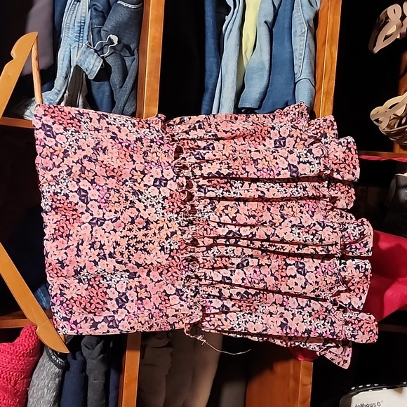 Vince Camuto flora print tiered lined skirt - Picture 3 of 4